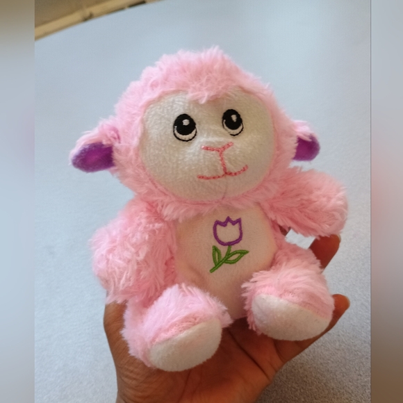 Fuzzy Friends Pink Sheep Lamb🐑 Adorable Easter Plush Stuffed Animal Soft Toy 5" - Picture 8 of 14
